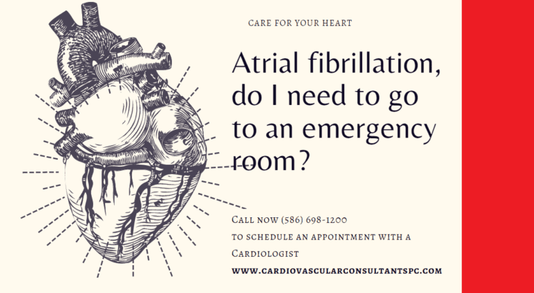 Atrial fibrillation, do I need to go to an emergency room?