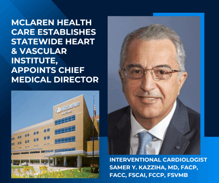 Interventional cardiologist Samer Y. Kazziha, MD, FACP, FACC, FSCAI, FCCP, FSVMB, will lead the initiative as its Chief Medical Director.