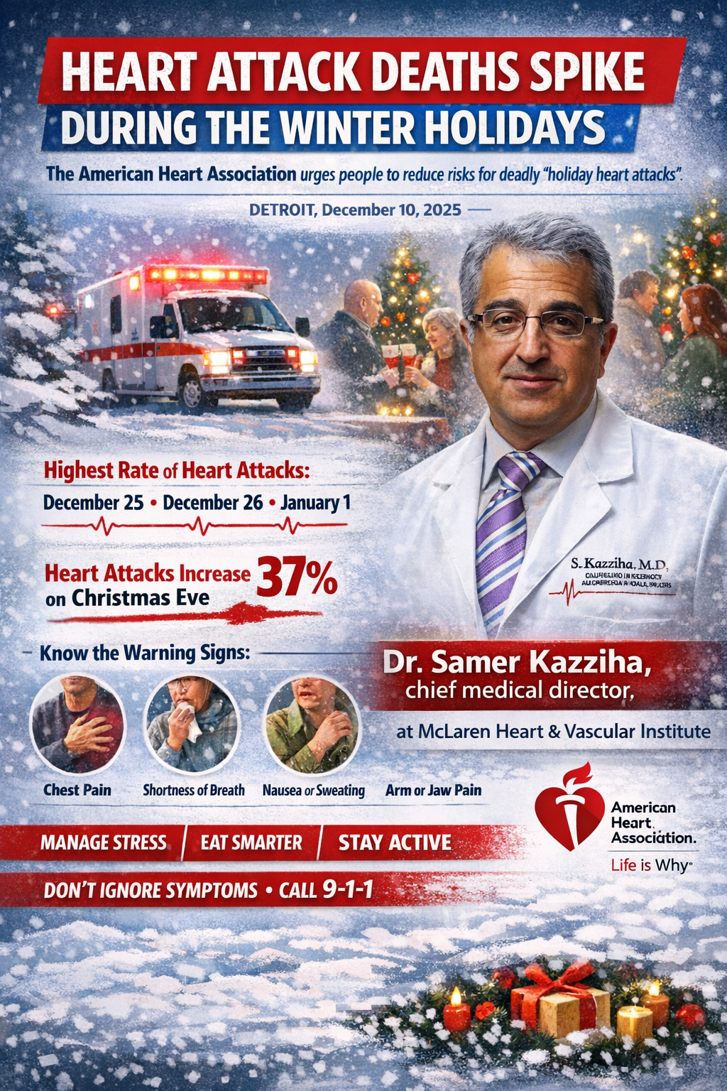 Dr. Samer Kazziha, chief medical director, at McLaren Heart & Vascular Institute